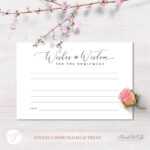 Wedding Advice Card, Wishes & Wisdom For The Newlyweds, #lettering  Collection Intended For Marriage Advice Cards Templates