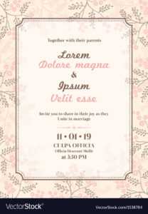 Wedding Invitation Card Template within Invitation Cards Templates For Marriage