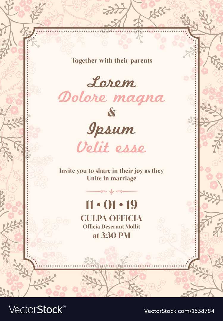 Wedding Invitation Card Template Within Invitation Cards Templates For Marriage