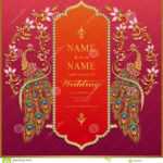 Wedding Invitation Card Templates . Stock Vector For Indian Wedding Cards Design Templates