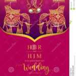 Wedding Invitation Card Templates . Stock Vector Inside Indian Wedding Cards Design Templates