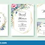 Wedding Invitation, Save The Date, Thank You, Rsvp Card Within Church Invite Cards Template