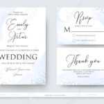 Wedding Invite, Thank You, Rsvp Card Design Set With Abstract.. Inside Free Printable Wedding Rsvp Card Templates