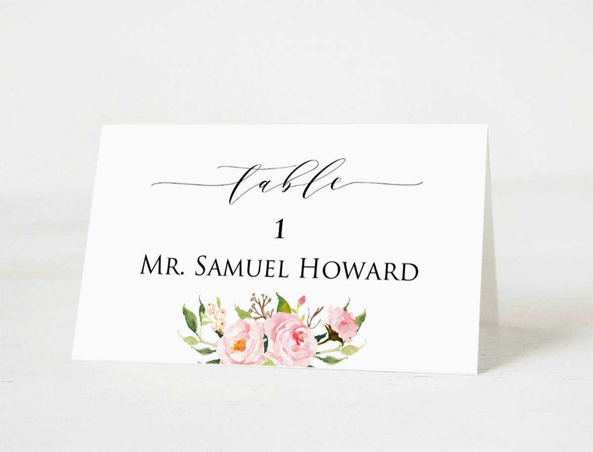 Wedding Place Cards Template Printable Head Table Card Inside Free Place Card Templates Download