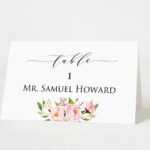 Wedding Place Cards Template Printable Head Table Card Intended For Table Name Cards Template Free