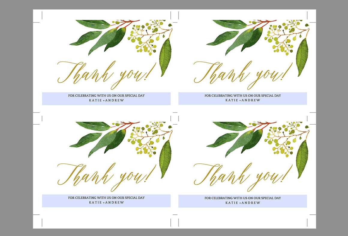 Wedding Thank You Card Editable Template – Free Print With Template For Wedding Thank You Cards