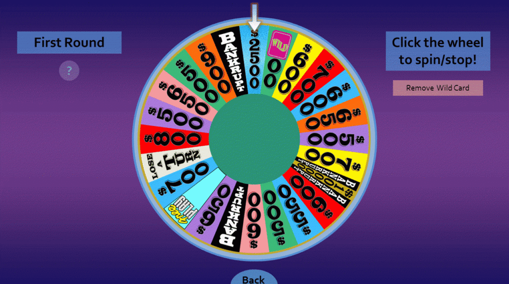 wheel of fortune template google slides