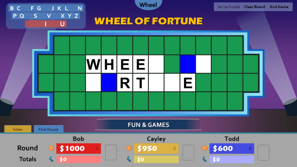 wheel of fortune pwpt game