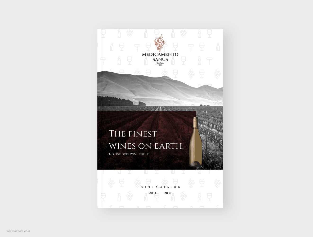 Wine Catalog Brochure Template With Wine Brochure Template