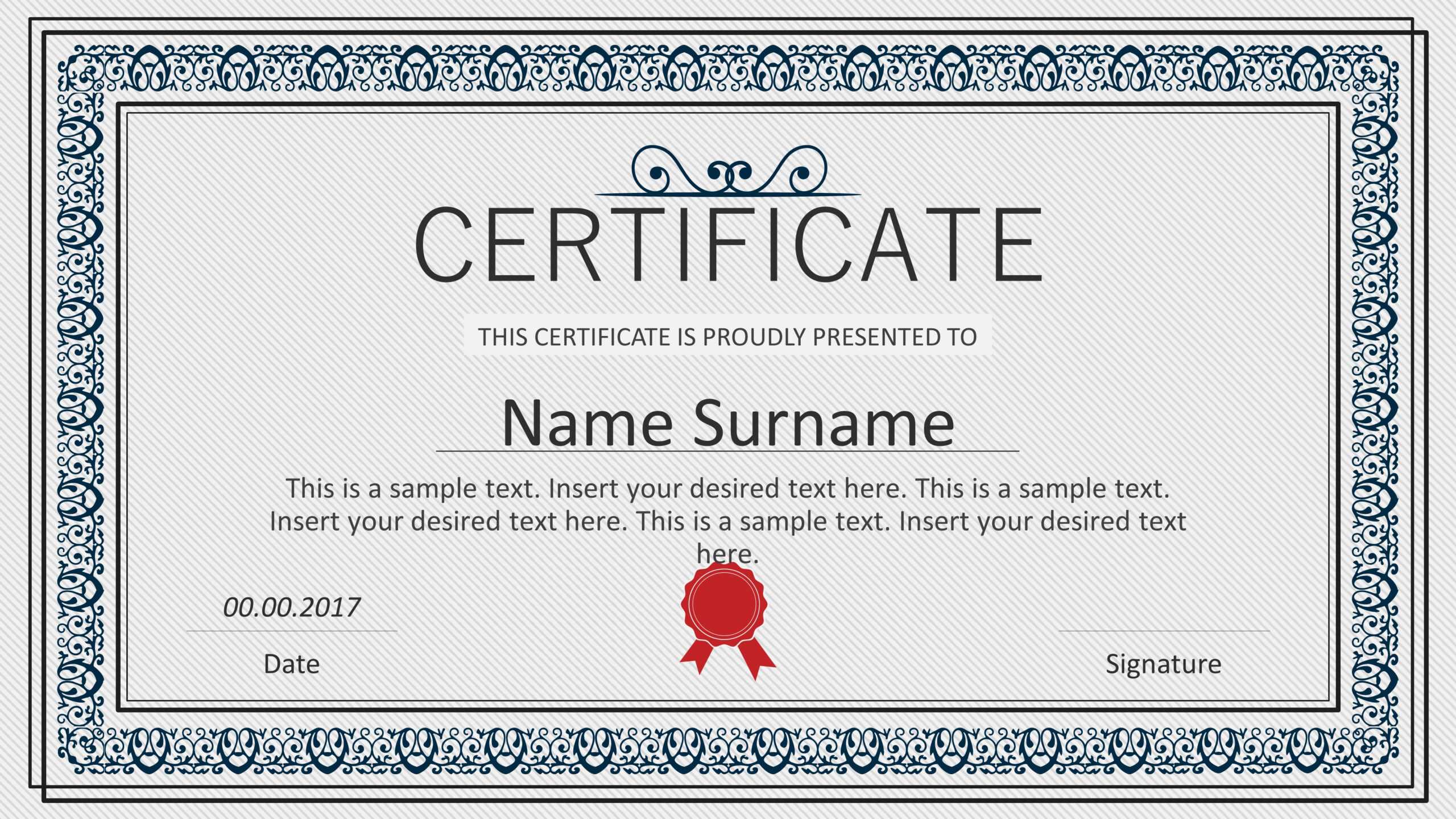 Winner Certificate Powerpoint Templates Pertaining To Winner Certificate Template