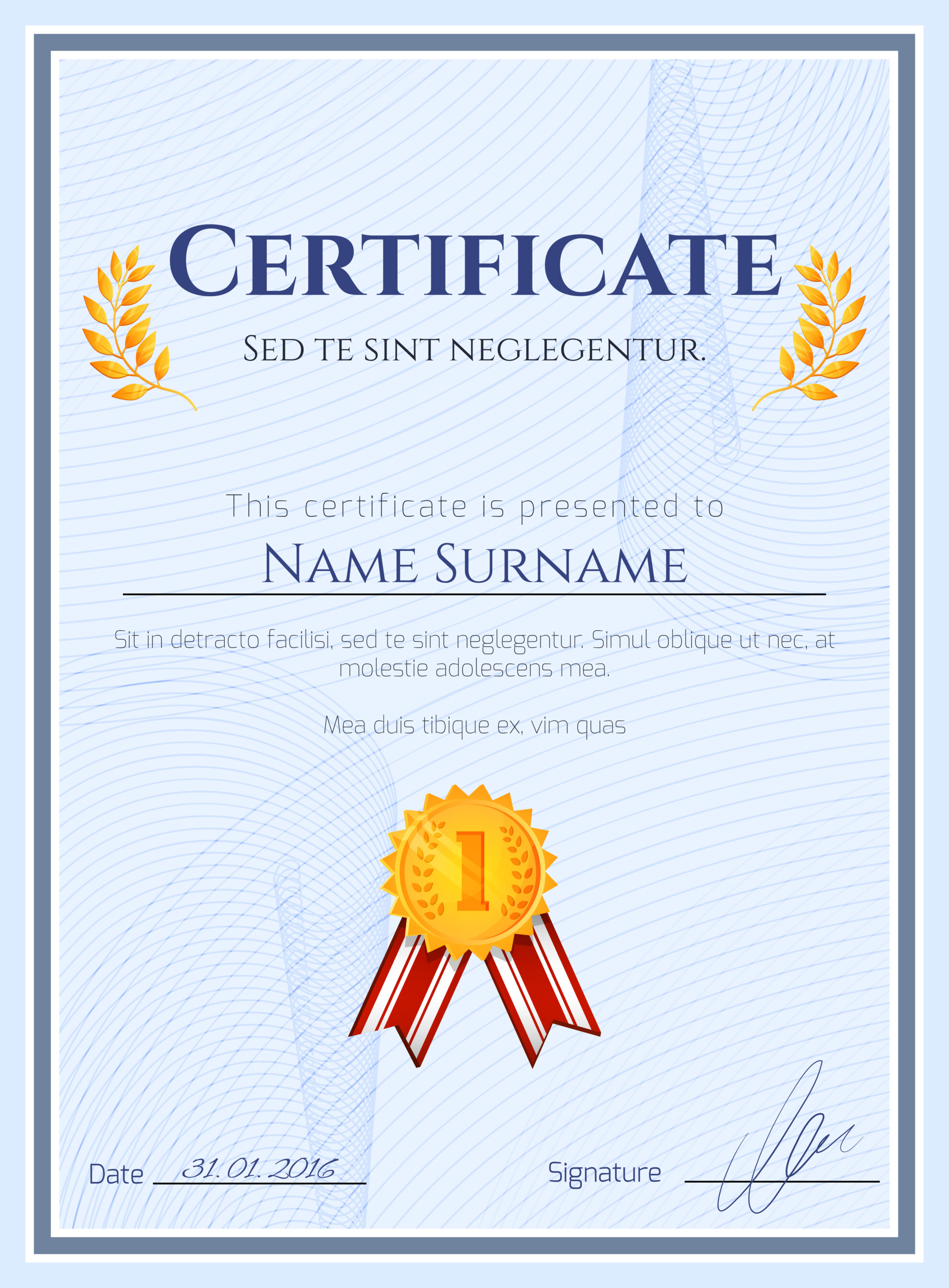 Champion Certificate Template