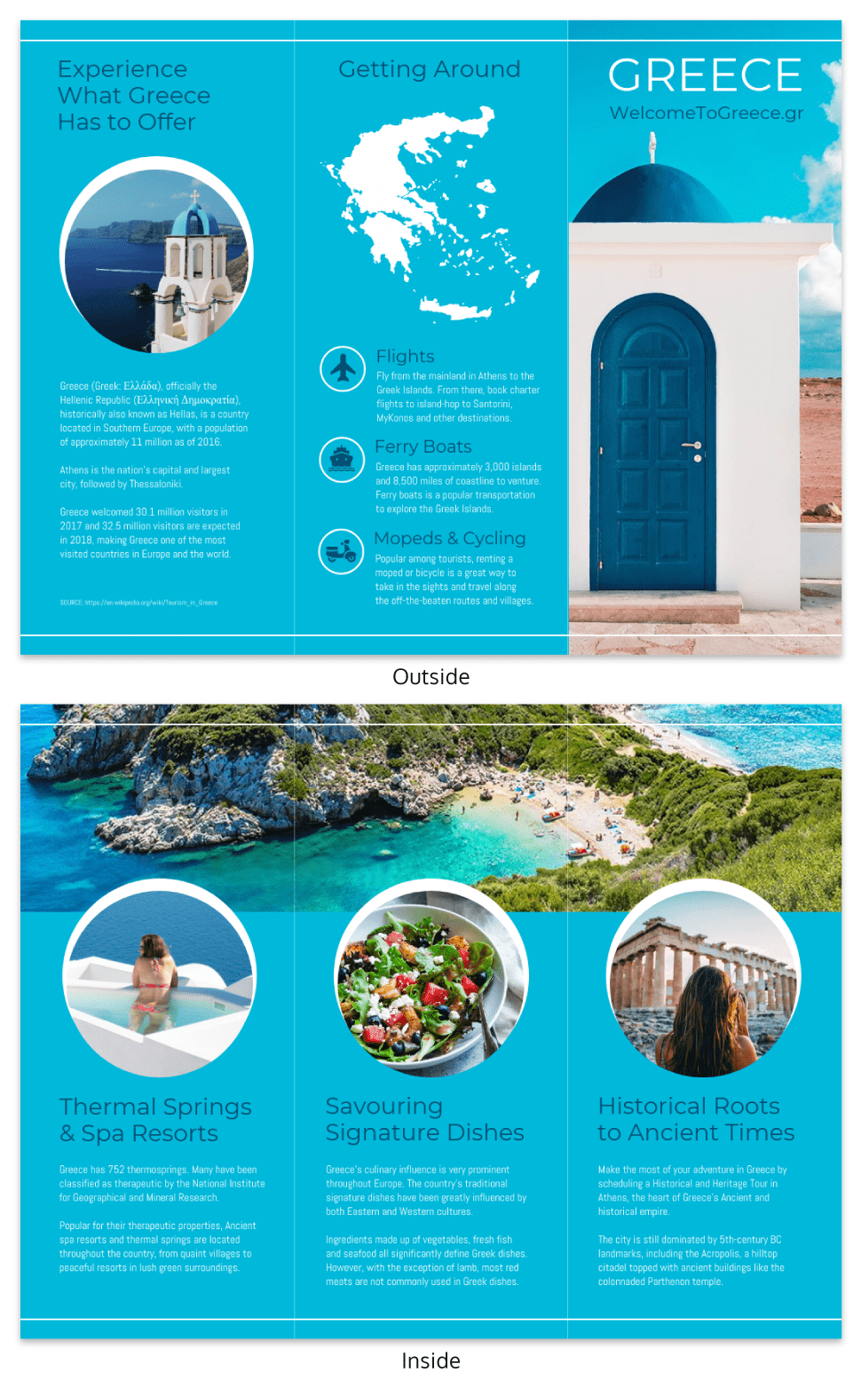 World Travel Tri Fold Brochure Inside Country Brochure Template