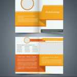 Yellow Bifold Brochure Template Design For Free Illustrator Brochure Templates Download