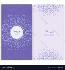 Yoga Gift Certificate Template with Yoga Gift Certificate Template Free