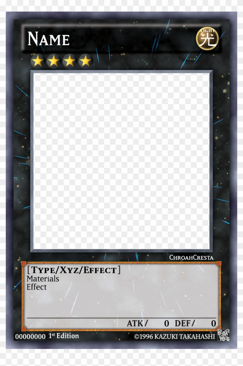 Yu Gi Oh Blank Card Template - Yugioh Xyz Card Template, Hd Pertaining To Yugioh Card Template
