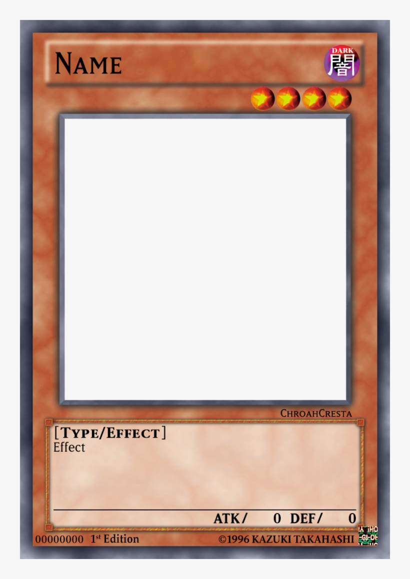 Yugioh Card Template - Yu Gi Oh Template Transparent Png In Yugioh Card Template