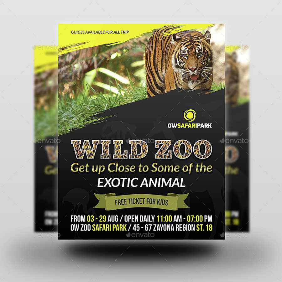 Zoo Flyer Template Pertaining To Zoo Brochure Template